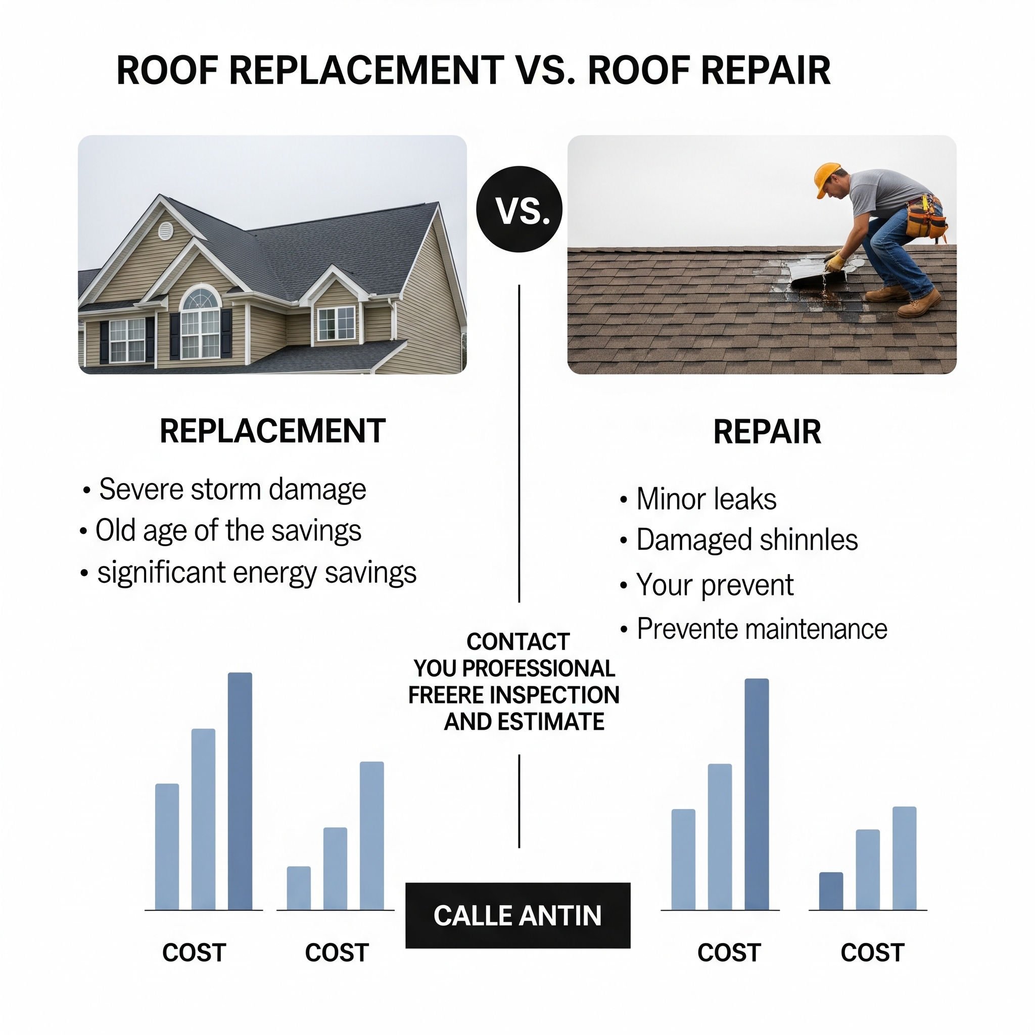 roof repair vs roof replacement